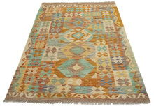 Carica l'immagine nel visualizzatore di Gallery, 147x100 CM Autentio kilim originale fatto a mano Stile classico - Facile da pulire
