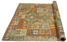 Carica l'immagine nel visualizzatore di Gallery, 147x100 CM Autentio kilim originale fatto a mano Stile classico - Facile da pulire
