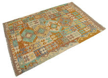 Carica l'immagine nel visualizzatore di Gallery, 147x100 CM Autentio kilim originale fatto a mano Stile classico - Facile da pulire
