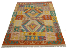 Carica l&#39;immagine nel visualizzatore di Gallery, 140x97 CM Autentio kilim originale fatto a mano Stile classico - Facile da pulire
