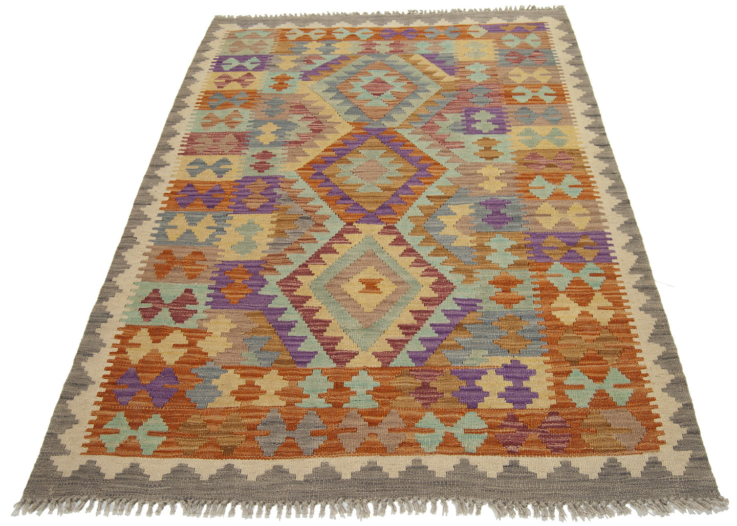 152x105 CM Autentio kilim originale fatto a mano Stile classico - Facile da pulire