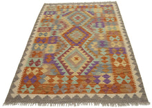 Carica l'immagine nel visualizzatore di Gallery, 152x105 CM Autentio kilim originale fatto a mano Stile classico - Facile da pulire
