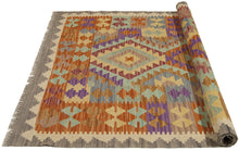 Carica l'immagine nel visualizzatore di Gallery, 152x105 CM Autentio kilim originale fatto a mano Stile classico - Facile da pulire
