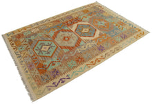 Carica l'immagine nel visualizzatore di Gallery, 153x103 CM Autentio kilim originale fatto a mano Stile classico - Facile da pulire
