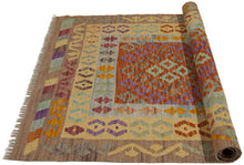 Carica l'immagine nel visualizzatore di Gallery, 162x100 CM Autentio kilim originale fatto a mano Stile classico - Facile da pulire
