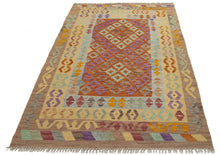 Carica l'immagine nel visualizzatore di Gallery, 162x100 CM Autentio kilim originale fatto a mano Stile classico - Facile da pulire
