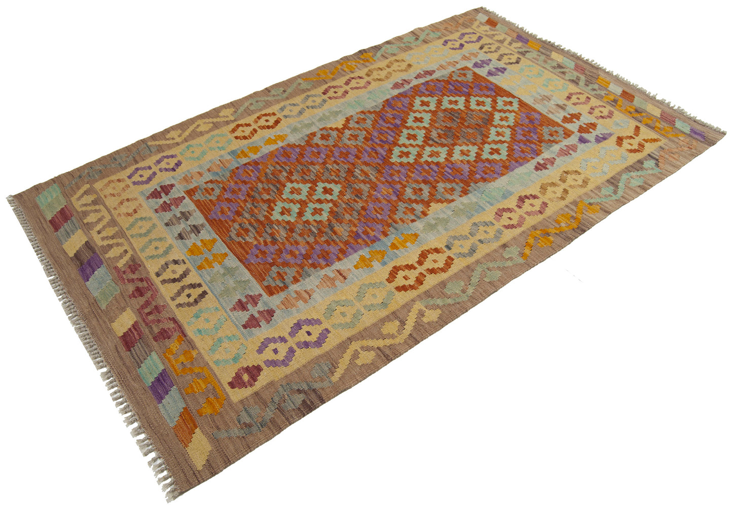 162x100 CM Autentio kilim originale fatto a mano Stile classico - Facile da pulire