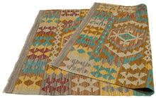 Carica l'immagine nel visualizzatore di Gallery, 150x100 CM Autentio kilim originale fatto a mano Stile classico - Facile da pulire
