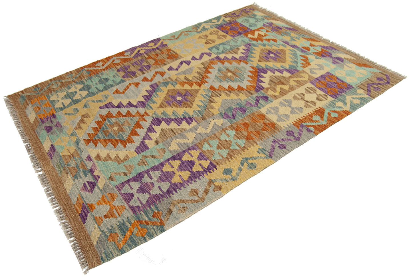 153x105 CM Autentio kilim originale fatto a mano Stile classico - Facile da pulire