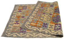 Carica l'immagine nel visualizzatore di Gallery, 160x100 CM Autentio kilim originale fatto a mano Stile classico - Facile da pulire

