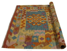 Carica l'immagine nel visualizzatore di Gallery, 150x102 CM Autentio kilim originale fatto a mano Stile classico - Facile da pulire
