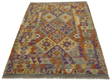 Carica l'immagine nel visualizzatore di Gallery, 152x103 CM Autentio kilim originale fatto a mano Stile classico Facile da pulire
