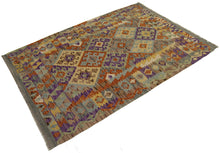 Load image into Gallery viewer, 152x103 CM Autentio kilim originale fatto a mano Stile classico Facile da pulire
