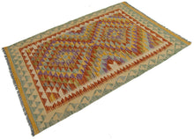 Load image into Gallery viewer, 150x100 CM Autentio kilim originale fatto a mano Stile classico - Facile da pulire

