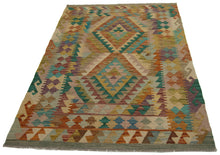Carica l'immagine nel visualizzatore di Gallery, 150x105 CM Autentio kilim originale fatto a mano Stile classico Facile da pulire
