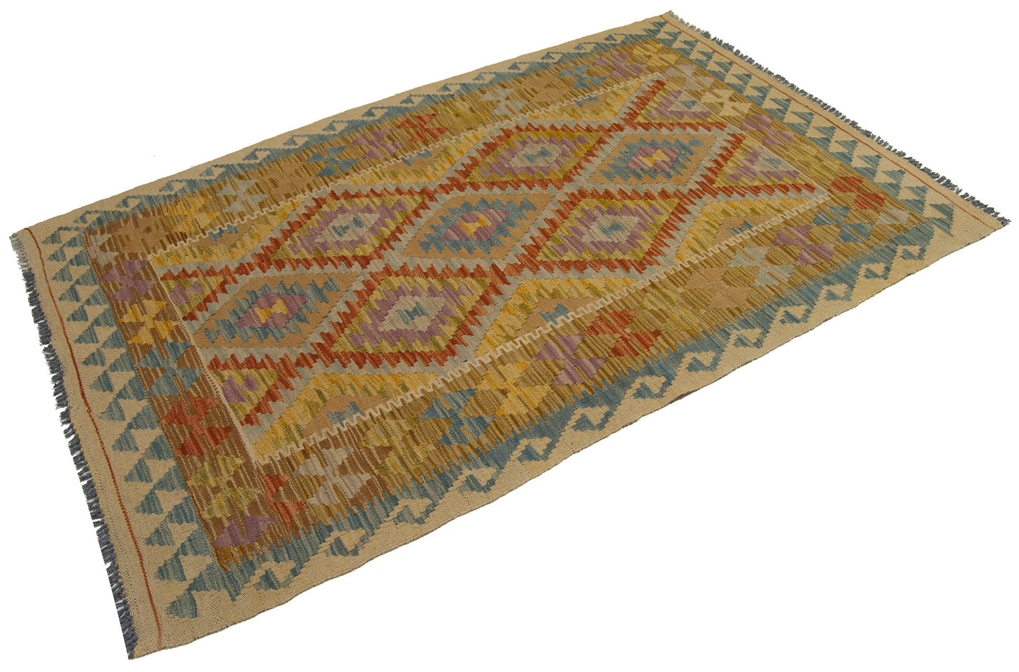 157x102 CM Autentio kilim originale fatto a mano Stile classico Facile da pulire