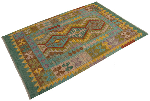 152x102 CM Autentio kilim originale fatto a mano Stile classico Facile da pulire