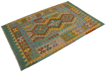 Lade das Bild in den Galerie-Viewer, 152x102 CM Autentio kilim originale fatto a mano Stile classico Facile da pulire
