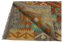 Carica l'immagine nel visualizzatore di Gallery, 160x105 CM Autentio kilim originale fatto a mano Stile classico Facile da pulire
