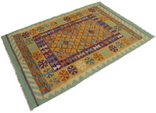 Lade das Bild in den Galerie-Viewer, 157x103 CM Autentio kilim originale fatto a mano Stile classico Facile da pulire
