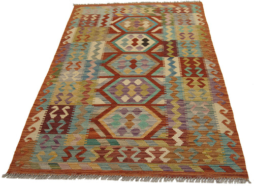155x100 CM Autentio kilim originale fatto a mano Stile classico Facile da pulire