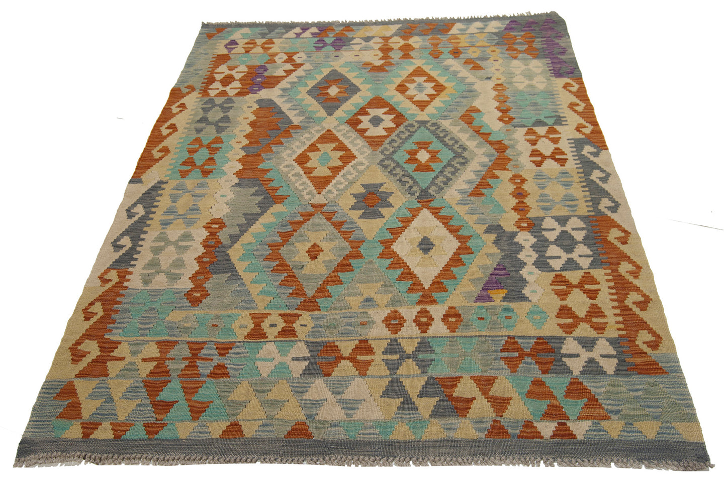 170x125 CM Autentio kilim originale fatto a mano Stile classico Facile da pulire