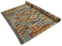 Carica l'immagine nel visualizzatore di Gallery, 170x125 CM Autentio kilim originale fatto a mano Stile classico Facile da pulire
