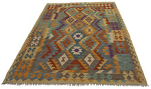 Load image into Gallery viewer, 182x132 CM Autentio kilim originale fatto a mano Stile classico Facile da pulire
