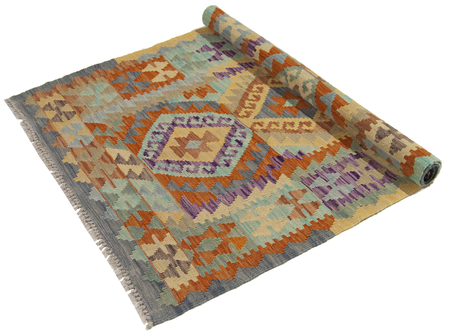 133x86 CM Autentio kilim originale fatto a mano Stile classico Facile da pulire