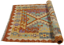 Carica l'immagine nel visualizzatore di Gallery, 128x80 CM Autentio kilim originale fatto a mano Stile classico Facile da pulire
