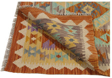 Carica l'immagine nel visualizzatore di Gallery, 128x80 CM Autentio kilim originale fatto a mano Stile classico Facile da pulire
