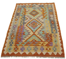 Carica l'immagine nel visualizzatore di Gallery, 128x80 CM Autentio kilim originale fatto a mano Stile classico Facile da pulire
