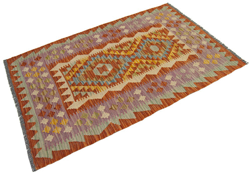 128x82 CM Autentio kilim originale fatto a mano Stile classico Facile da pulire