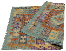 Carica l'immagine nel visualizzatore di Gallery, 125x85 CM Autentio kilim originale fatto a mano Stile classico Facile da pulire
