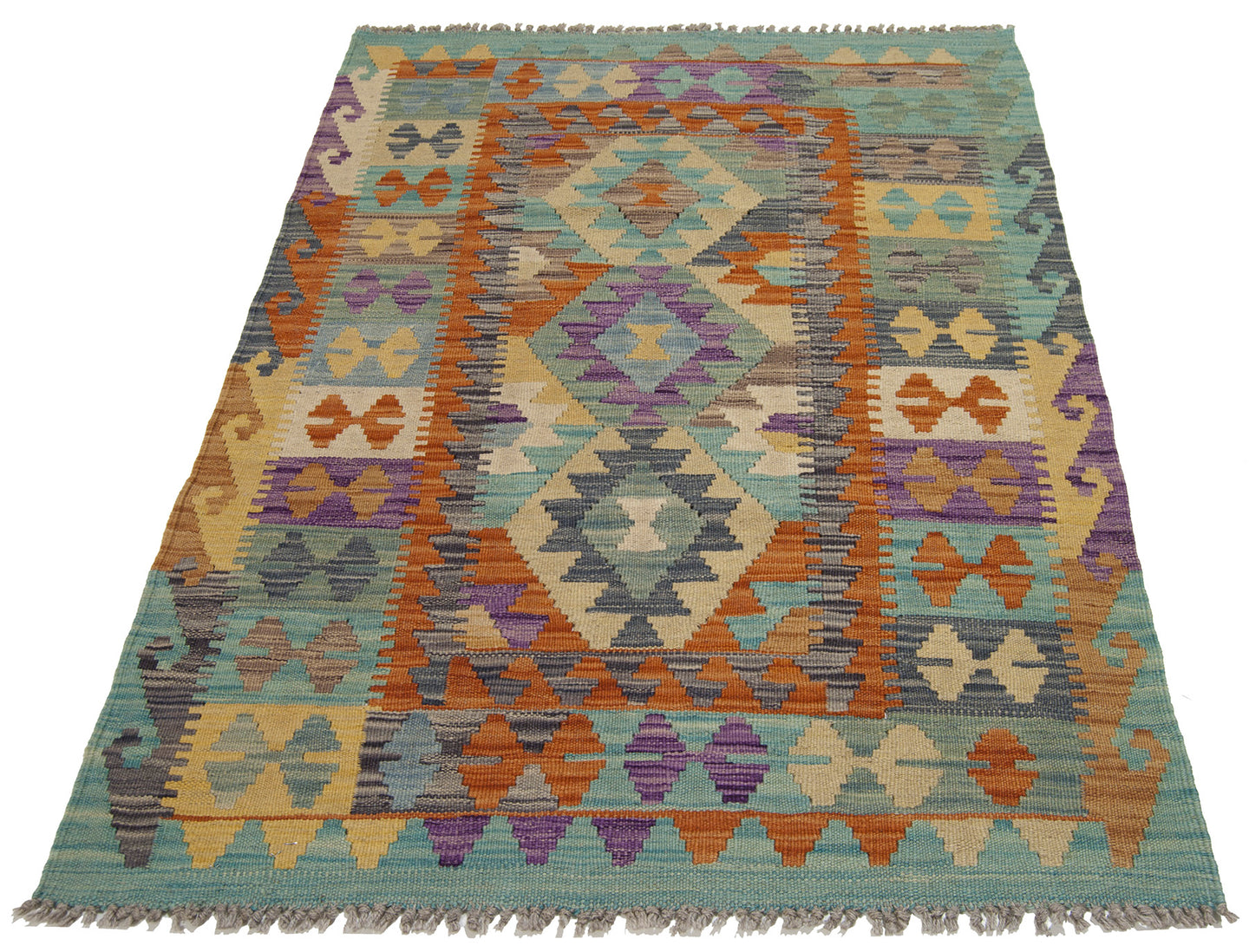 125x85 CM Autentio kilim originale fatto a mano Stile classico Facile da pulire