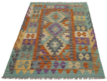 Carica l'immagine nel visualizzatore di Gallery, 125x85 CM Autentio kilim originale fatto a mano Stile classico Facile da pulire
