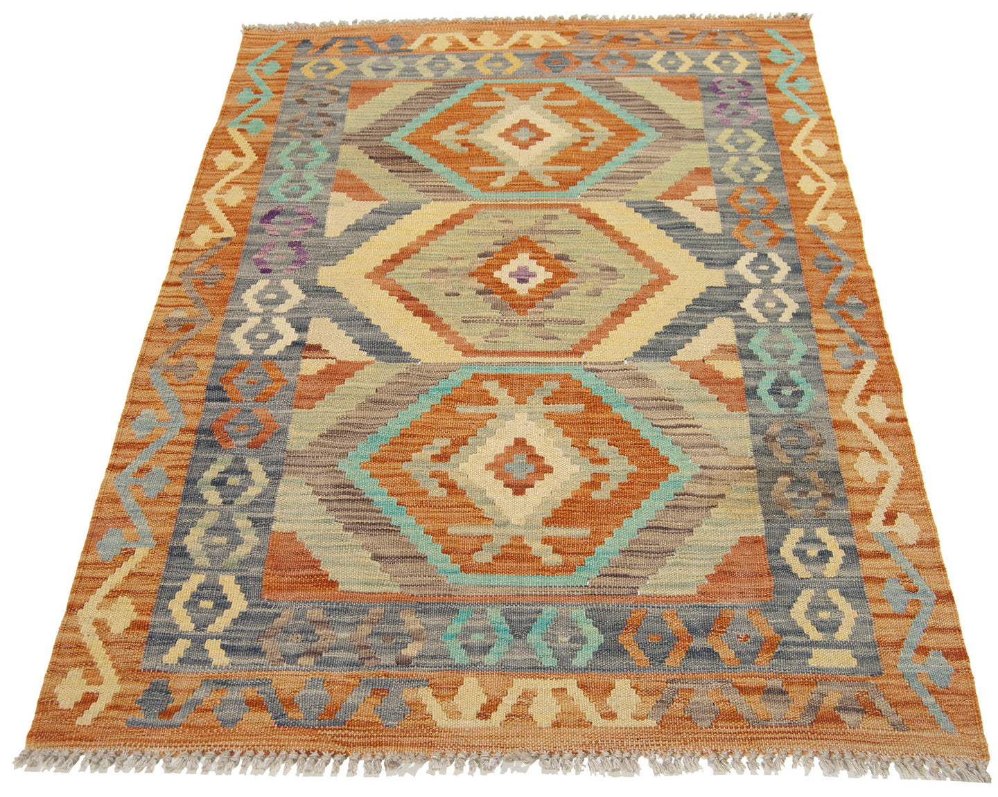 119x83 CM Autentio kilim originale fatto a mano Stile classico Facile da pulire