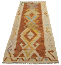 Carica l'immagine nel visualizzatore di Gallery, 200x77 CM Autentio kilim originale fatto a mano Stile classico Facile da pulire
