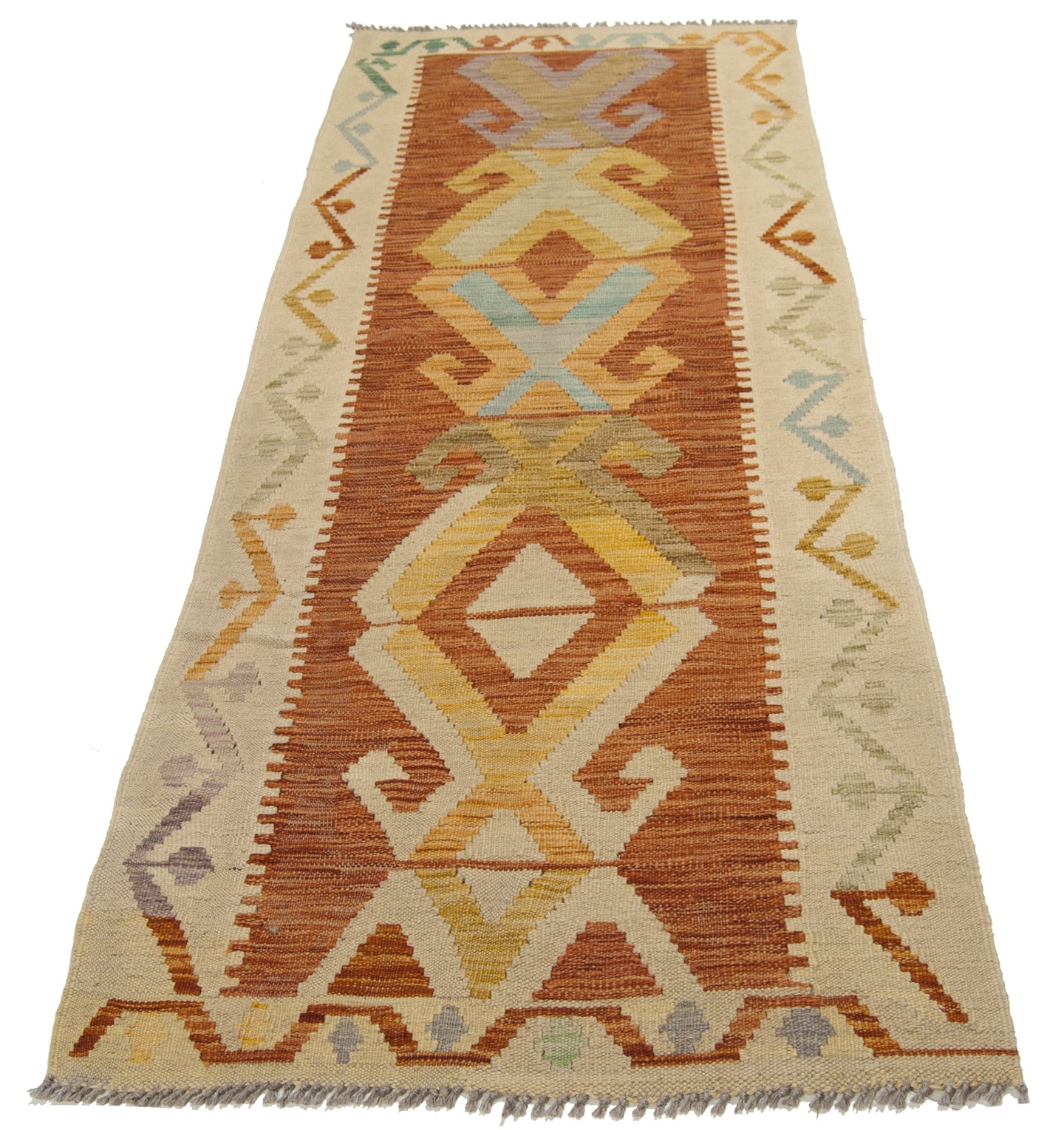 200x77 CM Autentio kilim originale fatto a mano Stile classico Facile da pulire