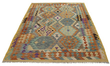 Load image into Gallery viewer, 198x155 CM Autentio kilim originale fatto a mano Stile classico Facile da pulire
