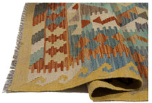 Carica l'immagine nel visualizzatore di Gallery, 198x155 CM Autentio kilim originale fatto a mano Stile classico Facile da pulire
