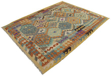 Carica l'immagine nel visualizzatore di Gallery, 198x155 CM Autentio kilim originale fatto a mano Stile classico Facile da pulire
