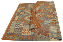 Carica l'immagine nel visualizzatore di Gallery, 200x155 CM Autentio kilim originale fatto a mano Stile classico Facile da pulire
