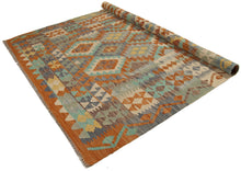 Carica l'immagine nel visualizzatore di Gallery, 200x155 CM Autentio kilim originale fatto a mano Stile classico Facile da pulire
