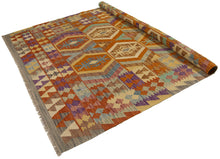 Load image into Gallery viewer, 205x160 CM Autentio kilim originale fatto a mano Stile classico Facile da pulire
