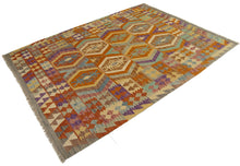 Load image into Gallery viewer, 205x160 CM Autentio kilim originale fatto a mano Stile classico Facile da pulire
