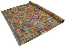 Carica l'immagine nel visualizzatore di Gallery, Autentio kilim originale fatto a mano Stile classico Facile da pulire 200x157 CM 
