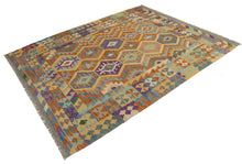 Carica l'immagine nel visualizzatore di Gallery, Autentio kilim originale fatto a mano Stile classico Facile da pulire 200x157 CM 
