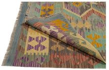 Carica l'immagine nel visualizzatore di Gallery, 196x152 CM Autentio kilim originale fatto a mano Stile classico Facile da pulire
