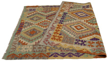Carica l'immagine nel visualizzatore di Gallery, 210x140 CM Autentio kilim originale fatto a mano Stile classico Facile da pulire

